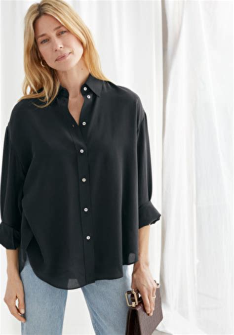 oversized silk shirt women.